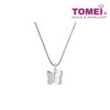 TOMEI Elfin-esque Butterfly Pendant, White Gold 750