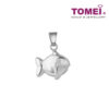 TOMEI Jolly and Zippy Fish Pendant, White Gold 750