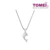 TOMEI Delicately Dainty Dolphin Bijou Pendant, White Gold 750
