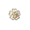 TOMEI Double Lucky Clover Charm, Yellow Gold 916
