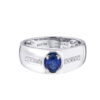 TOMEI Homme Series, Sapphire Silver Ring For Men