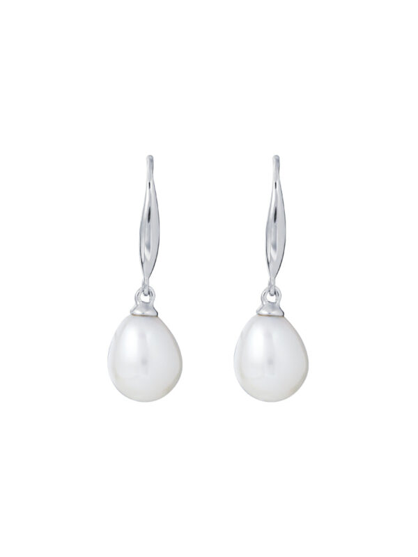 TOMEI Pearlfect Love Pearl Dangle Earrings, White Gold 585