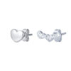 TOMEI Following The Heart Earrings, White Gold 585