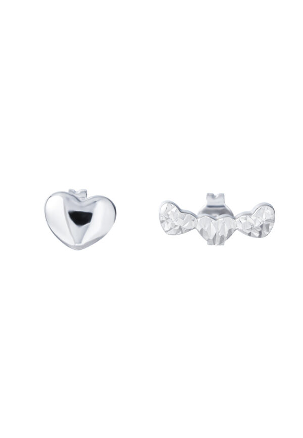 TOMEI Following The Heart Earrings, White Gold 585