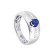 TOMEI Homme Series, Sapphire Silver Ring For Men