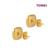 TOMEI Lusso Italia Laser Cut Square Earrings, Yellow Gold 916