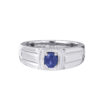 TOMEI Homme Series, Sapphire Silver Ring For Men