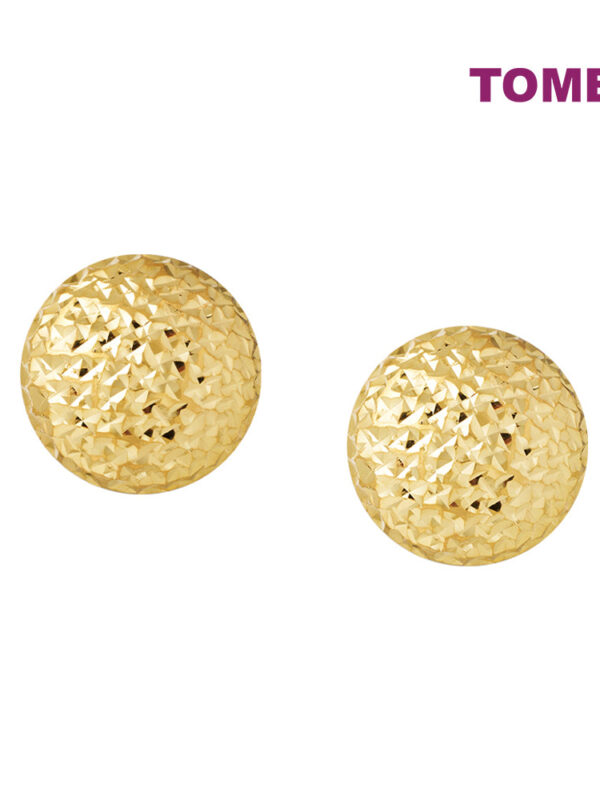TOMEI Lusso Italia Laser Cut Circle Earrings, Yellow Gold 916