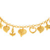 TOMEI Lusso Italia Starry Heart Bracelet, Yellow Gold 916