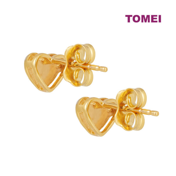TOMEI Lusso Italia Dual-Tone Heart Earrings, Yellow Gold 916