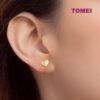 TOMEI Lusso Italia Dual-Tone Heart Earrings, Yellow Gold 916