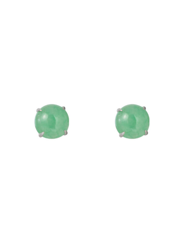 TOMEI Classic Jade Earrings, White Gold 750