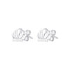 TOMEI Crown Earrings, White Gold 585