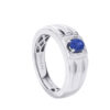 TOMEI Homme Series, Sapphire Silver Ring For Men