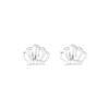 TOMEI Crown Earrings, White Gold 585