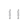 TOMEI Diamond Hoop Earrings, White Gold 585