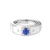 TOMEI Homme Series, Sapphire Silver Ring For Men