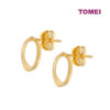 TOMEI Lusso Italia Hollow Round Earrings, Yellow Gold 916