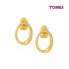 TOMEI Lusso Italia Hollow Round Earrings, Yellow Gold 916