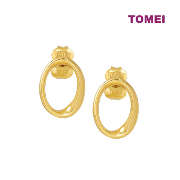 TOMEI Lusso Italia Hollow Round Earrings, Yellow Gold 916
