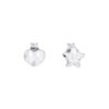 TOMEI Love & Star Earrings, White Gold 585