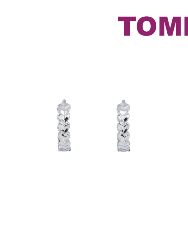TOMEI Lovely Hoop Earrings, White Gold 585