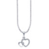 TOMEI Dwi-Heart Diamond Pendant Set, White Gold 585
