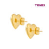 TOMEI Lusso Italia Dual-Tone Full Heart Earrings, Yellow Gold 916
