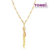 TOMEI Lusso Italia Tri-Tone Spiral Beads Necklace, Yellow Gold 916