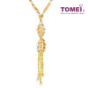 TOMEI Lusso Italia Tri-Tone Spiral Beads Necklace, Yellow Gold 916