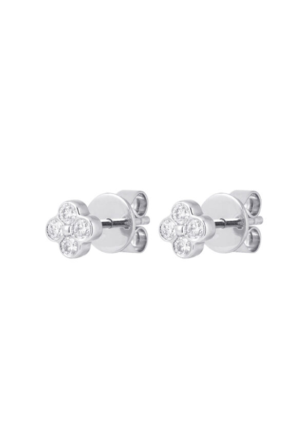 TOMEI Earrings, White Gold 375