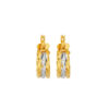 TOMEI Lusso Italia Dual-Tone Hoop Earrings, Yellow Gold 916