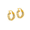 TOMEI Lusso Italia Dual-Tone Hoop Earrings, Yellow Gold 916