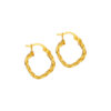 TOMEI Lusso Italia Dual-Tone Hoop Earrings, Yellow Gold 916