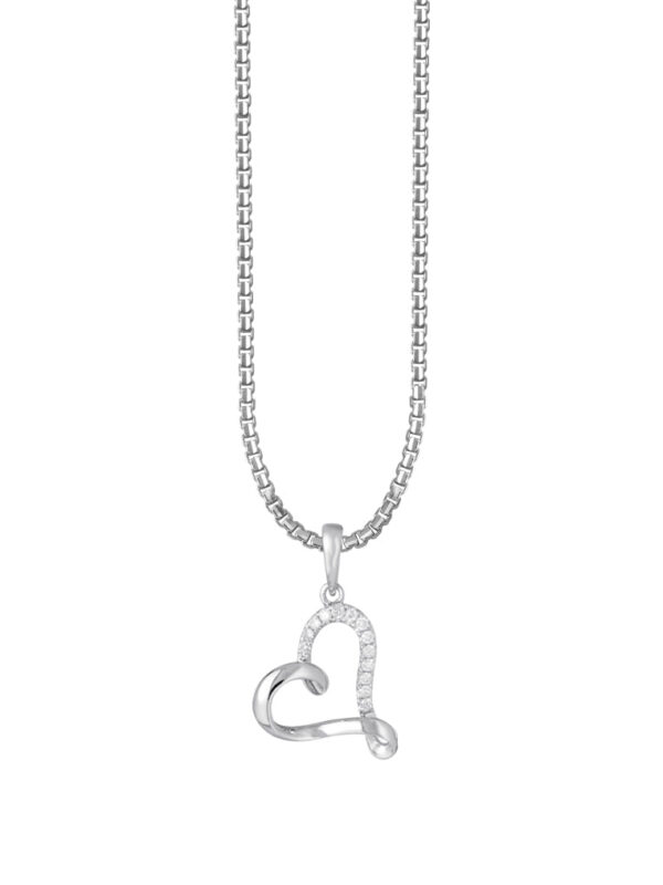 TOMEI Love Diamond Pendant Set, White Gold 585 (P4014)