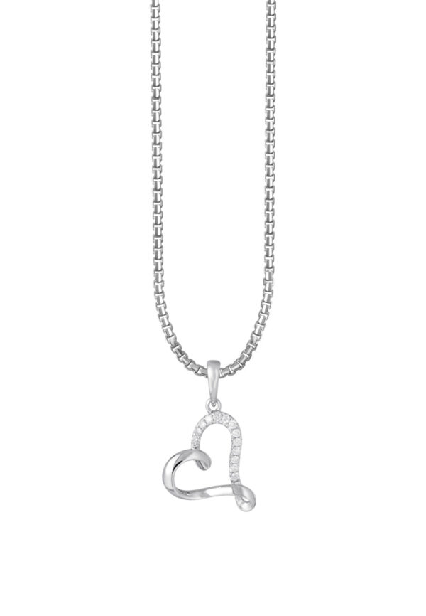 TOMEI Love Diamond Pendant Set, White Gold 585 (P4014)