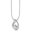 TOMEI Diamond Pendant Set, White Gold 585