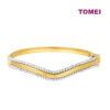 TOMEI Lusso Italia Dual-Tone Curvy Bangle, Yellow Gold 916