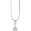 TOMEI Diamond Pendant Set, White Gold 585