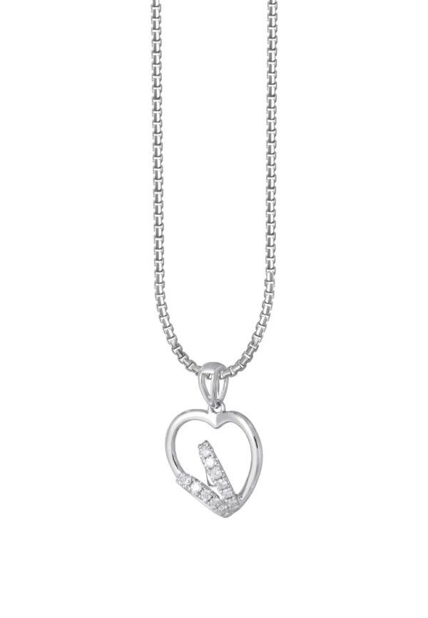 TOMEI Love Within Diamond Pendant Set White Gold 585