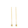 TOMEI Dual-Tone Lusso Italia Twinkly Stars Earrings, Yellow Gold 916