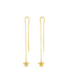 TOMEI Dual-Tone Lusso Italia Twinkly Stars Earrings, Yellow Gold 916
