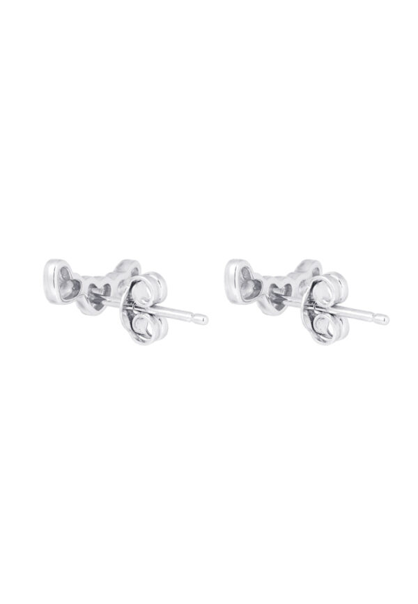 TOMEI I Love U Earrings, White Gold 585