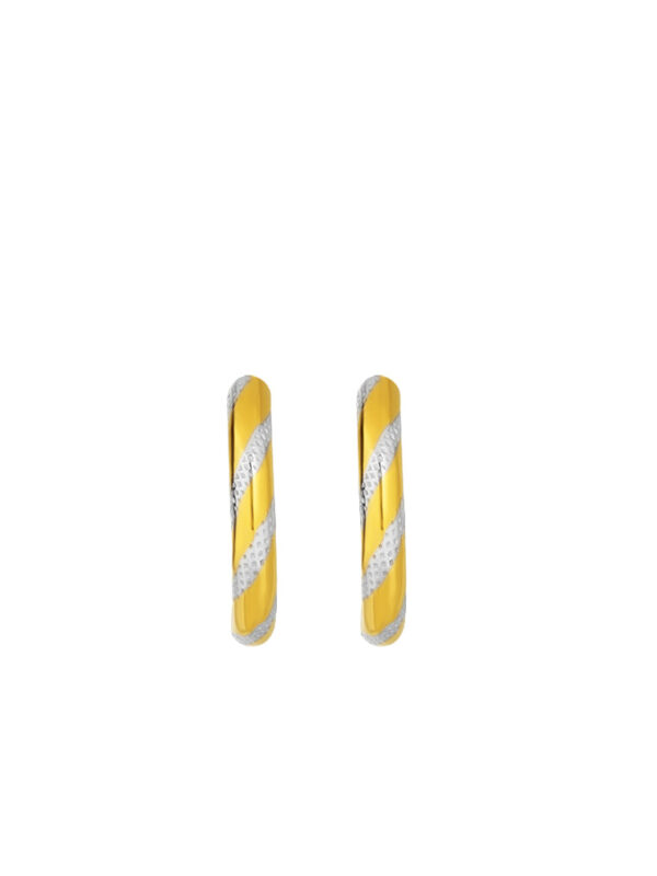 TOMEI Dual-Tone Lusso Italia Loop Earrings, Yellow Gold 916