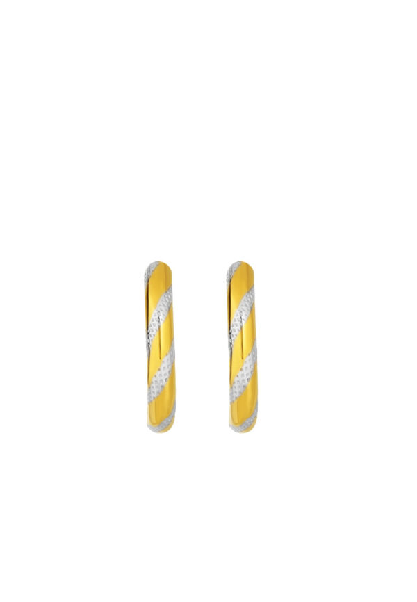 TOMEI Dual-Tone Lusso Italia Loop Earrings, Yellow Gold 916