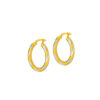 TOMEI Dual-Tone Lusso Italia Loop Earrings, Yellow Gold 916