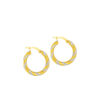 TOMEI Dual-Tone Lusso Italia Loop Earrings, Yellow Gold 916