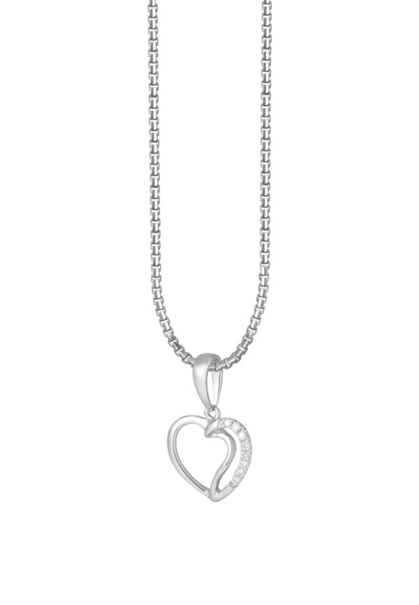 TOMEI Diamond Pendant Set, White Gold 585
