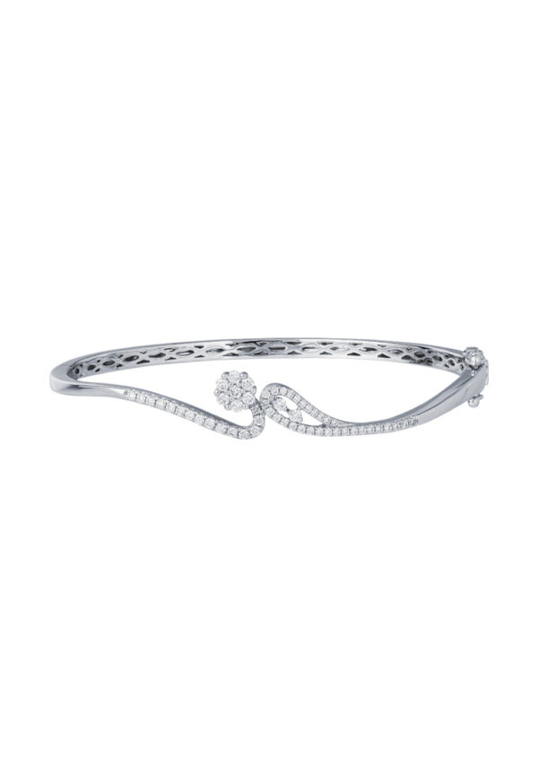 TOMEI Diamond Bangle, White Gold 585