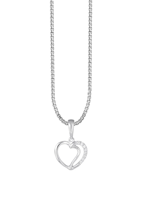 TOMEI Diamond Pendant Set, White Gold 585